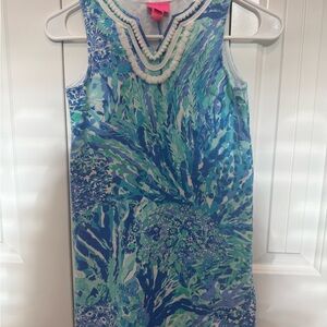 Lilly Pulitzer Kids Casual Dress in Blue and Green